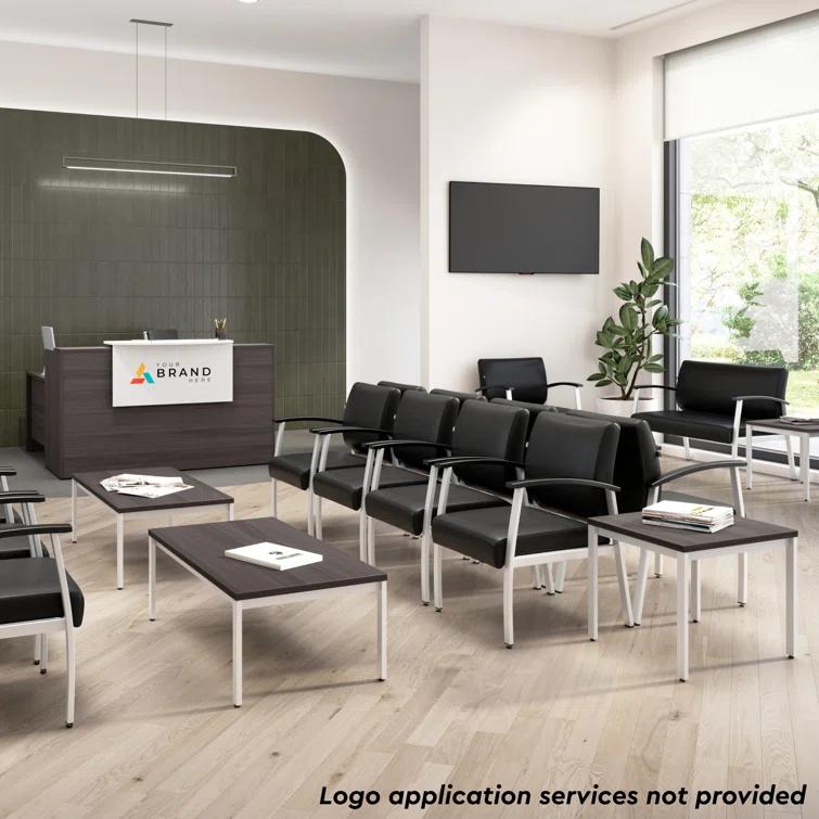 Arrive 72W x 72D Reception L Desk with 3 Drawer Mobile Pedestal