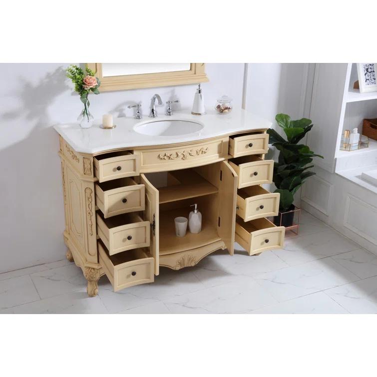 Lunette 48'' Single Bathroom Vanity with Top