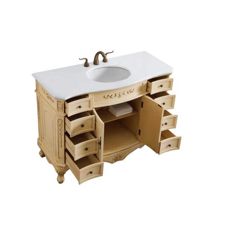 Lunette 48'' Single Bathroom Vanity with Top