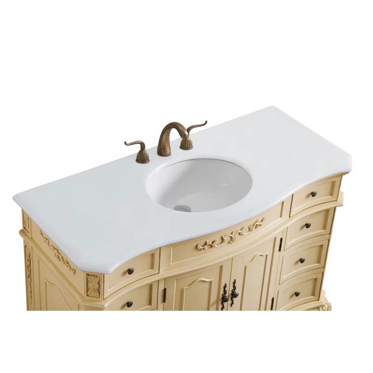 Lunette 48'' Single Bathroom Vanity with Top