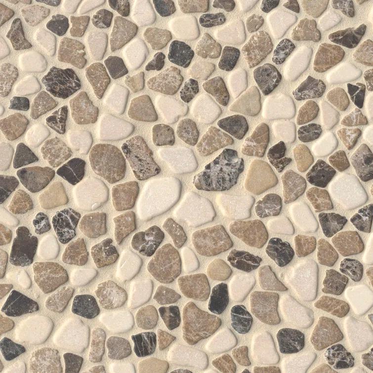 Ackland 12" x 12" Natural Stone Pebbles/Rocks Mosaic Floor & Wall Tile