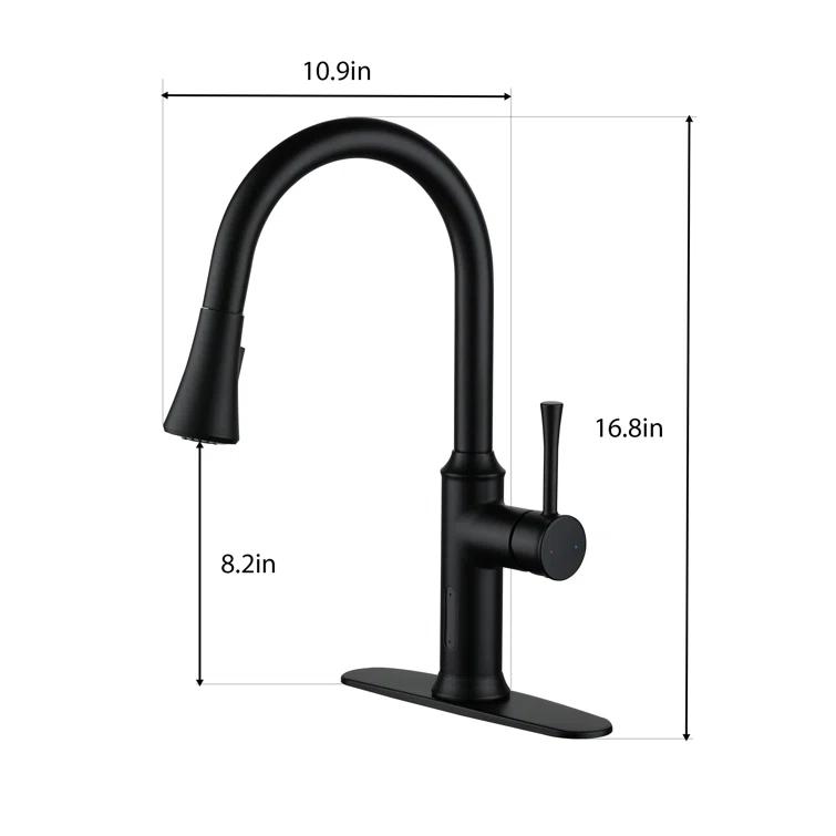 Willow Smart Faucet Touchless Pull Down Sprayer Kitchen Faucet with Voice and Motion Control