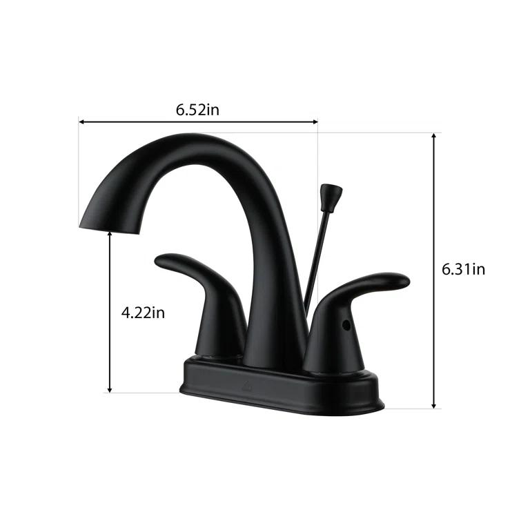 2 Handle Bathroom Faucet with Drain