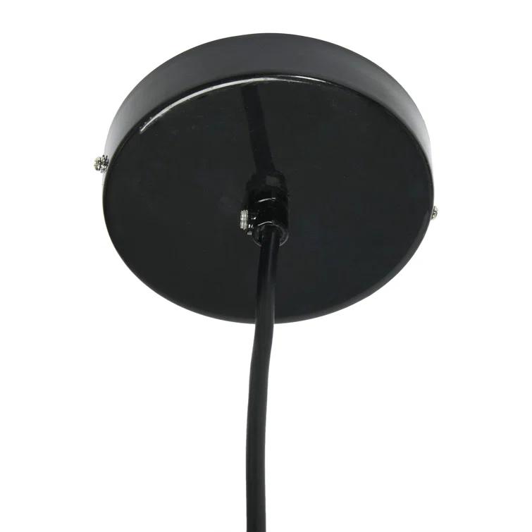 Storied Home 14"x13" Capiz Honeycomb Globe Pendant Light Capiz White Seashells Black: Artisan Crafted, ETL & UL Listed