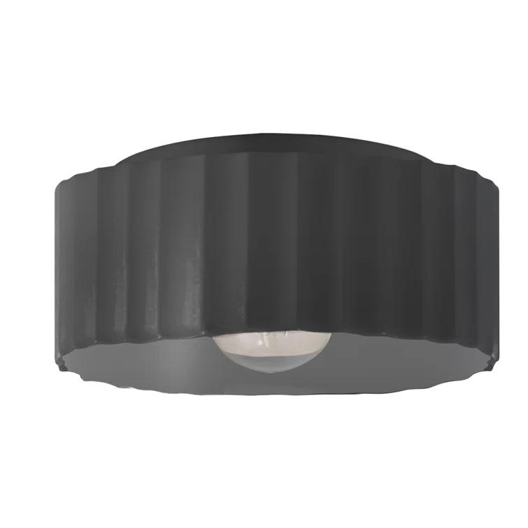 Radiance Carbon Matte Black 5" Indoor/Outdoor LED Flush Mount