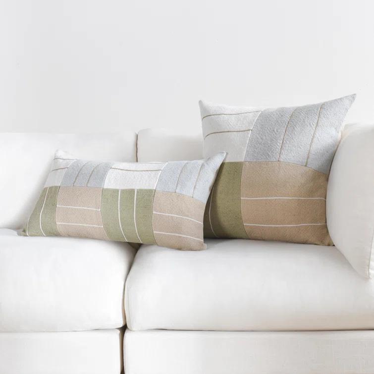 Villa by Classic Home Niya Linen Blend Multicolor Throw Pillow