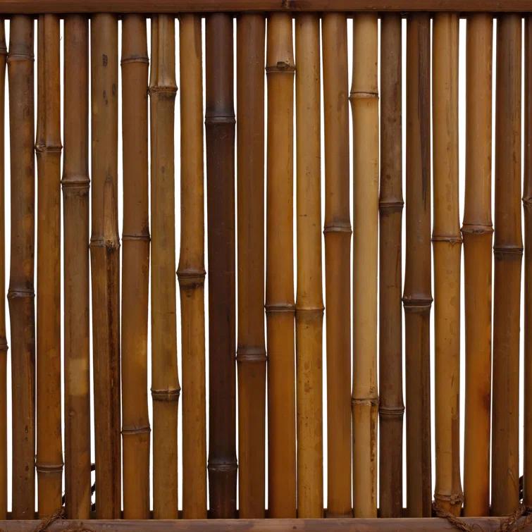 Light Bamboo and Wood Japanese Zen Garden Fence Panel