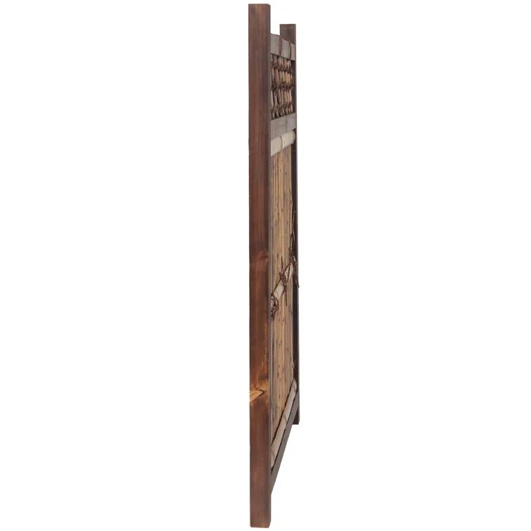 Light Bamboo and Wood Japanese Zen Garden Fence Panel