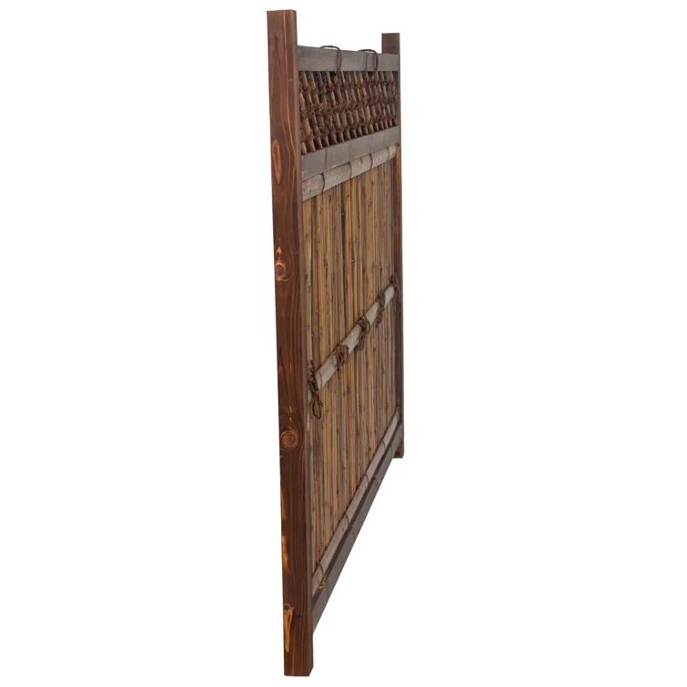 Red Lantern 4 ft. x 5 ft. Kogeta Zen Garden Bamboo Fence Panel