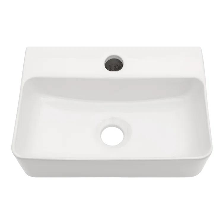 APRESSHUI AH-BS1410LGP APRESSHUI 10'' Ceramic Rectangular Bathroom Sink