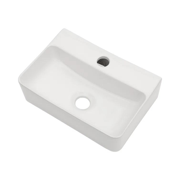 APRESSHUI AH-BS1410LGP APRESSHUI 10'' Ceramic Rectangular Bathroom Sink