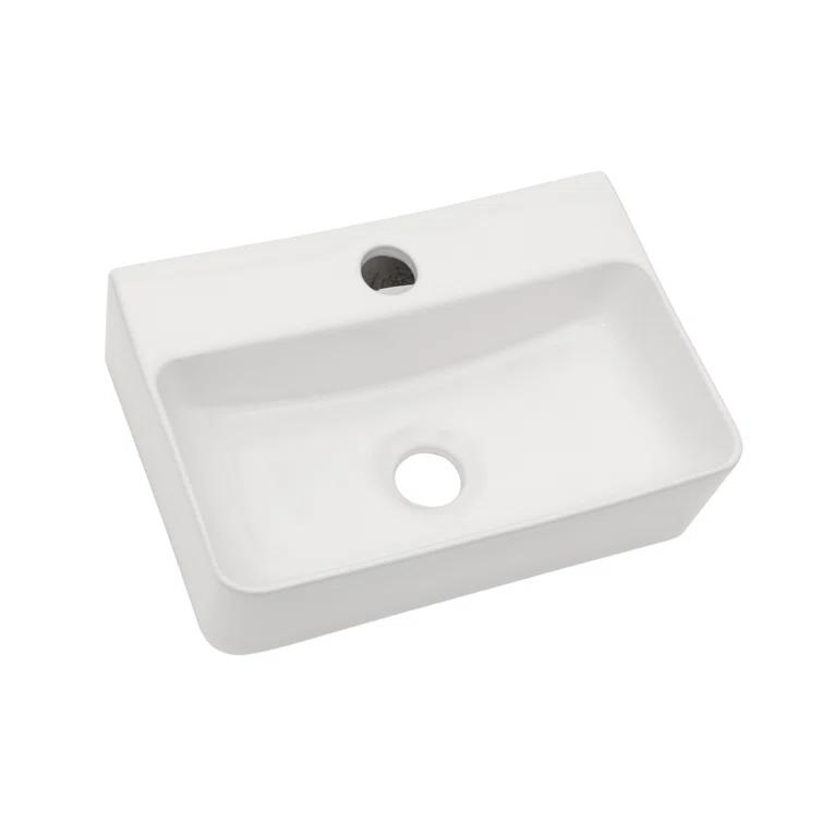 APRESSHUI AH-BS1410LGP APRESSHUI 10'' Ceramic Rectangular Bathroom Sink