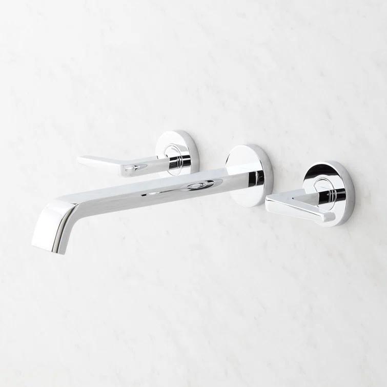 Drea 1.2 GPM Wall Mounted Widespread Bathroom Faucet