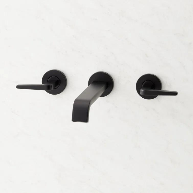Drea 1.2 GPM Wall Mounted Widespread Bathroom Faucet