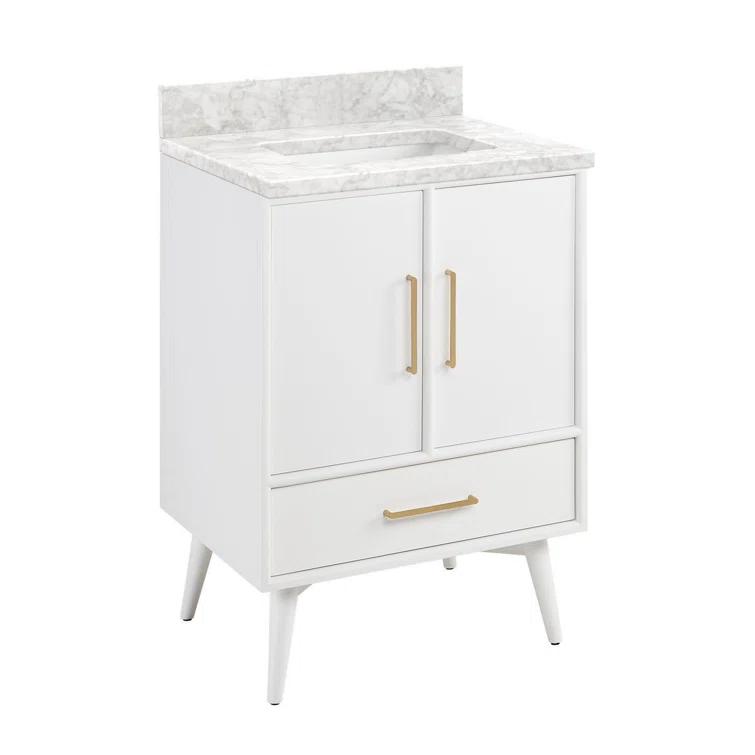 Signature Hardware 24" Novak Single Bathroom Vanity Set with Rectangular Undermount Sink