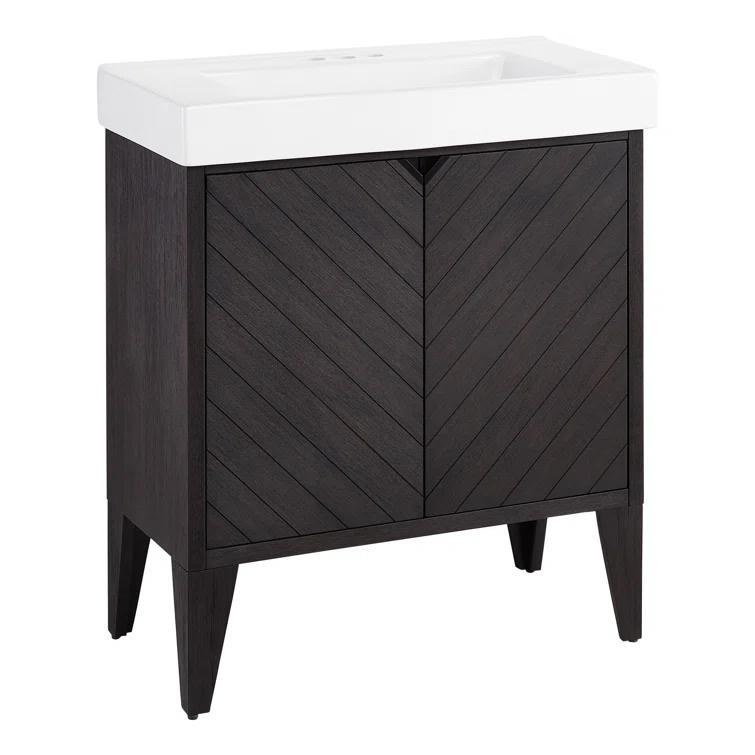 30" Fircrest Single Bathroom Vanity with Integral Sink