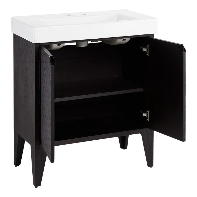 30" Fircrest Single Bathroom Vanity with Integral Sink