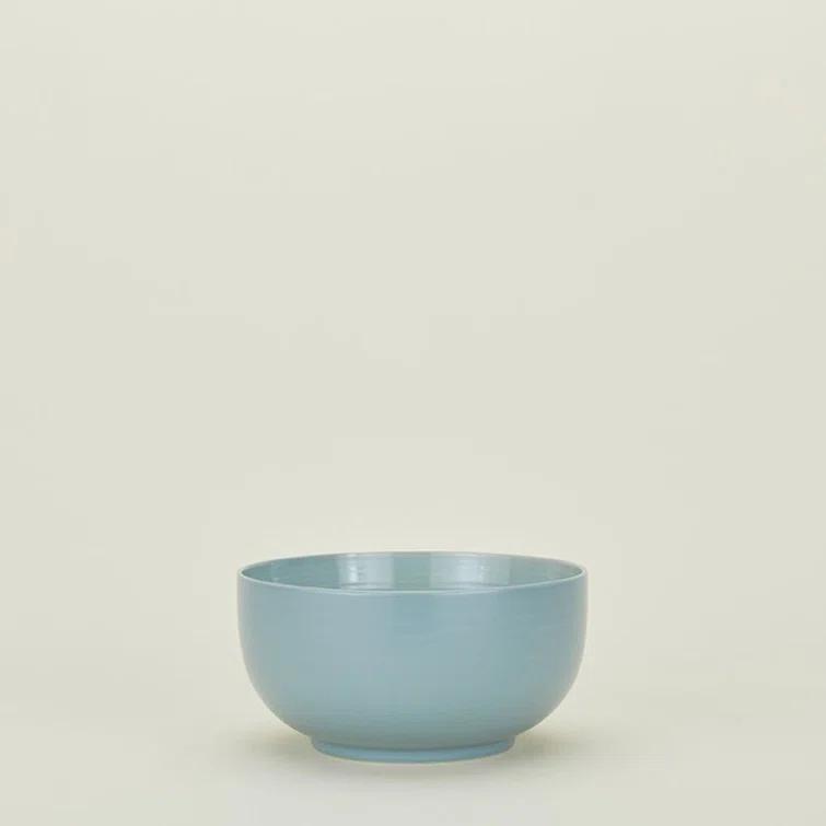 Sky Blue Ceramic Modern Serving Bowl