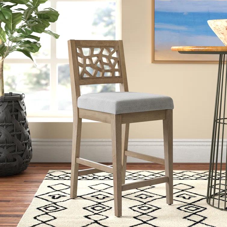Porschia Solid Wood Bar & Counter Stool