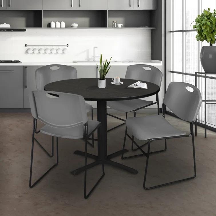 Regency Zeng Ultra Compact Metal Frame Armless Stackable Chair (Set of 50)