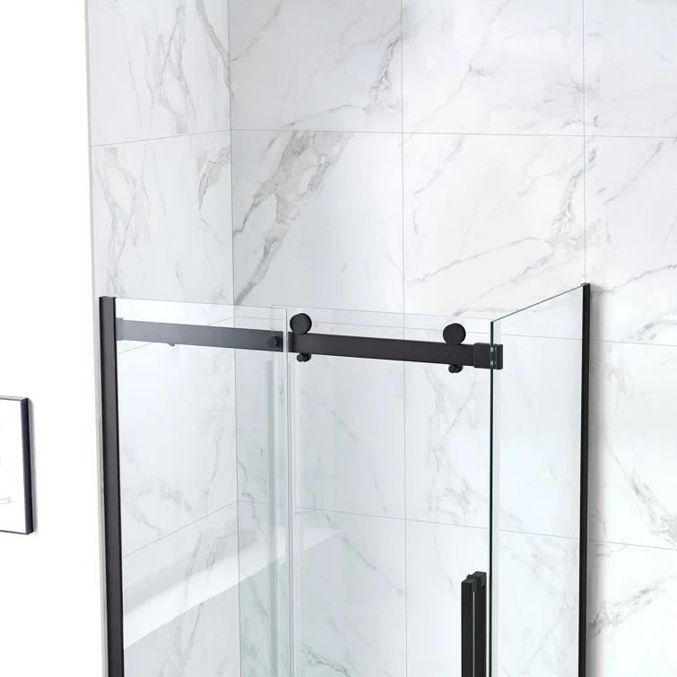 OVE Decors Bel Soft Close Stainless Steel 3-Piece 32-in x 48-in x 81-in Base/Door Corner Shower Kit