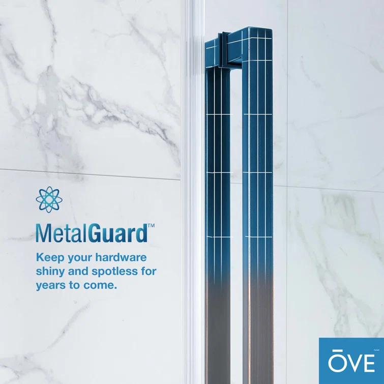 OVE Decors Bel Soft Close 60" x 78" Frameless Sliding Soft Close Shower Door