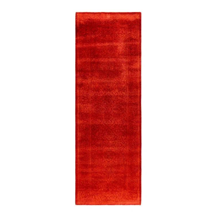 Solo Rugs Overyed One-of-a-Kind Runner 2'7" X 7'7" New Age Runner Wool Area Rug Orange/Red