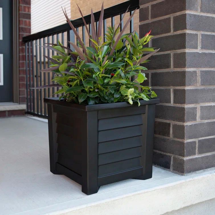 Mayne Inc. Lakeland Square Resin Planter with Water Reservoir