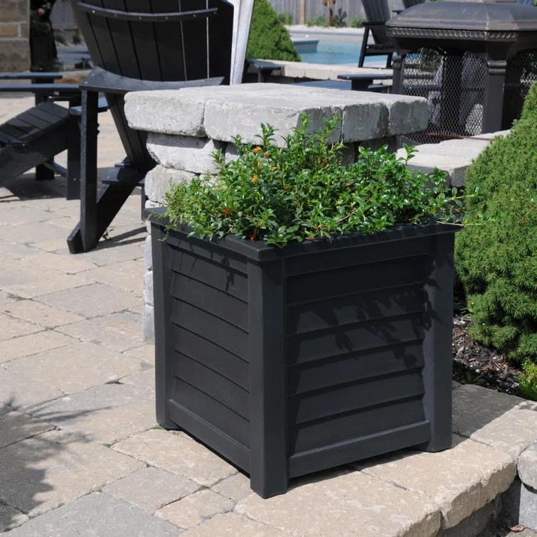 Mayne Inc. Lakeland Square Resin Planter with Water Reservoir