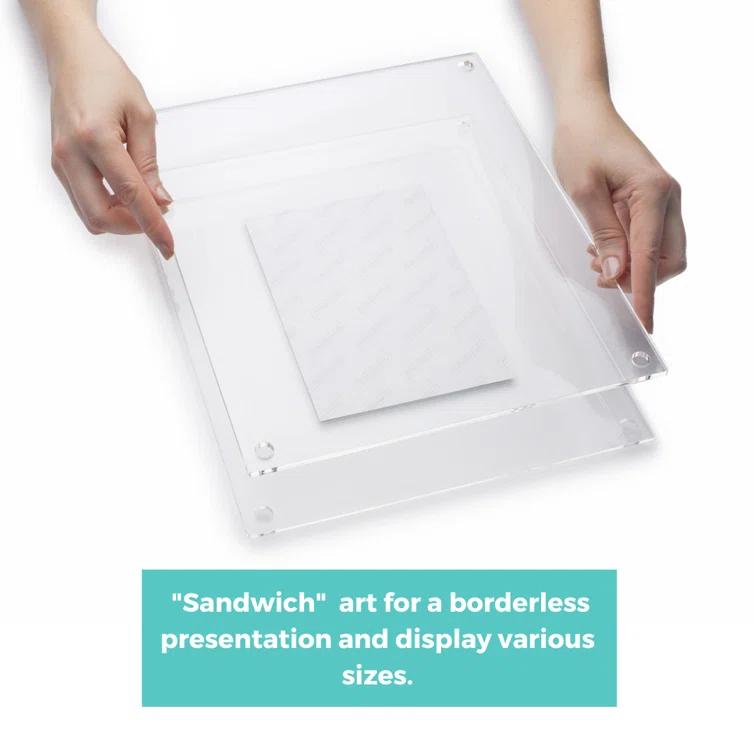 Double Panel Floating Acrylic Picture Frame