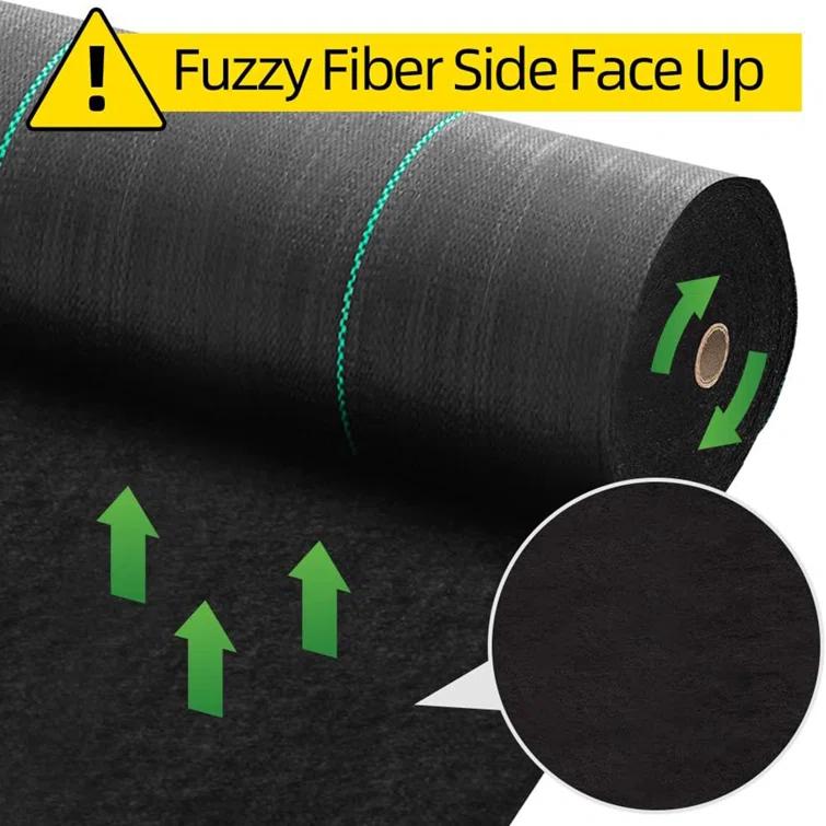 Amagabeli 5.8oz 3ft x 300ft Weed Barrier Landscape Fabric Ground Cover Weed Cloth Heavy Duty