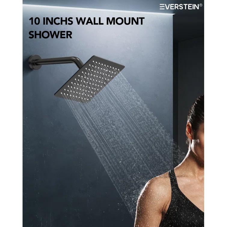 Music Thermostatic Shower System,Dual Showerheads with LED Mood Lighting