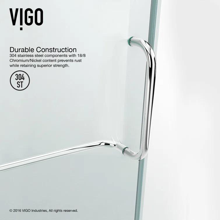 Monteray 36" W x 36" D x 79" H Hinged Frameless Shower Enclosure with 3/8Clear Glass&Base