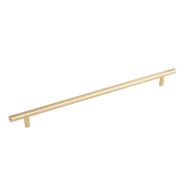 Emtek Bar Cabinet Pull 18" Center-to-Center, Unlacquered Brass