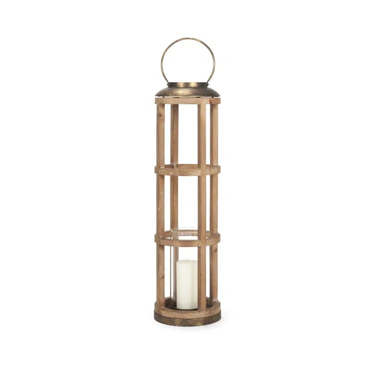 Bella Rustic Black Metal Oversized Candle Lantern