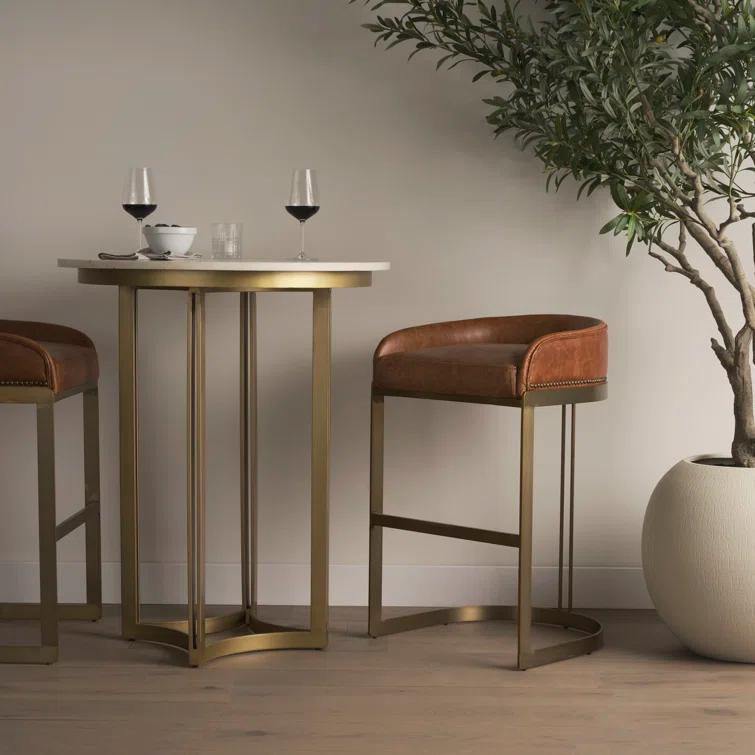 Bradley Genuine Leather Bar & Counter Stool