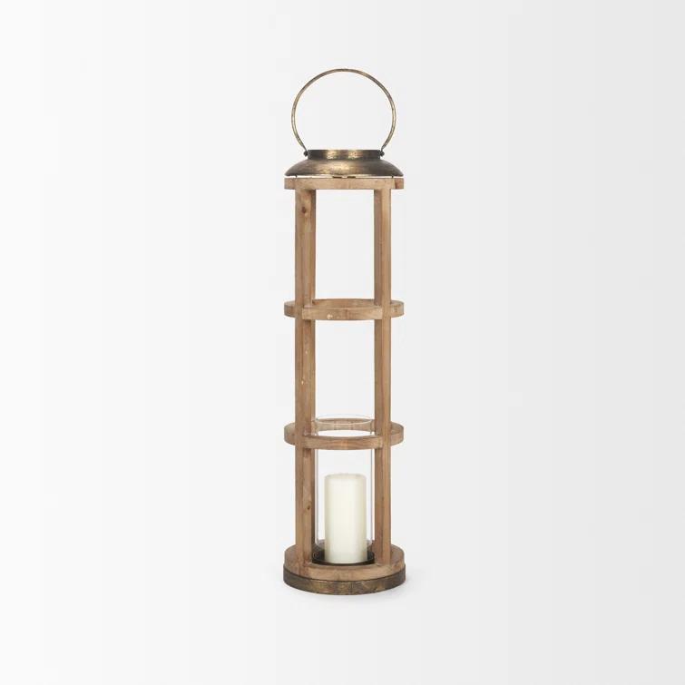 Bella Rustic Black Metal Oversized Candle Lantern