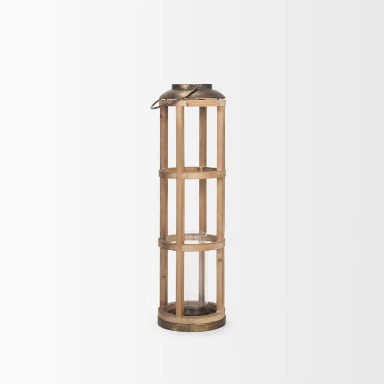 Bella Rustic Black Metal Oversized Candle Lantern
