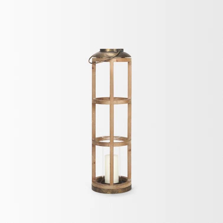 Bella Rustic Black Metal Oversized Candle Lantern