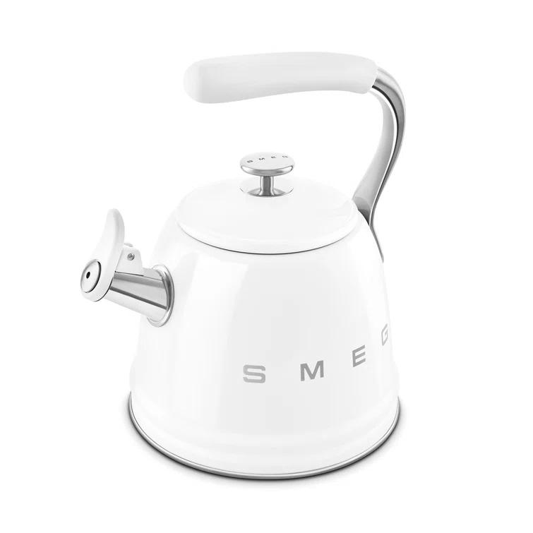 SMEG White Whistling Stovetop Kettle