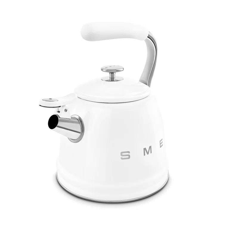 SMEG White Whistling Stovetop Kettle