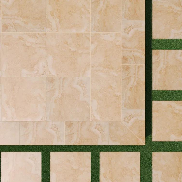 Ackland Duravia 24 in. x 24 in. x 0.79 in. Matte Porcelain Stone Look Paver (8 sq. ft./unit, 2 Pieces)