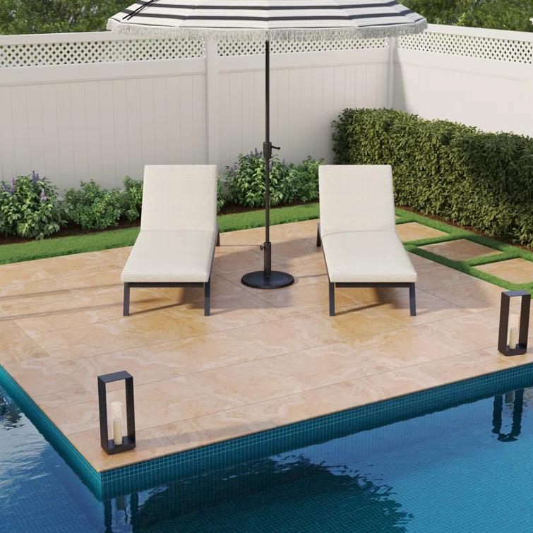 Ackland Duravia 24 in. x 24 in. x 0.79 in. Matte Porcelain Stone Look Paver (8 sq. ft./unit, 2 Pieces)