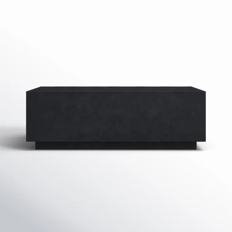Onyx Black Glass Fiber Reinforced Concrete Outdoor Coffee Table