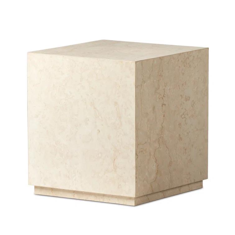 Alber Indoor / Outdoor Side Table - Cream Marble