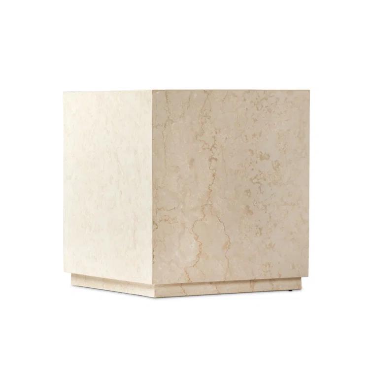 Alber Indoor / Outdoor Side Table - Cream Marble