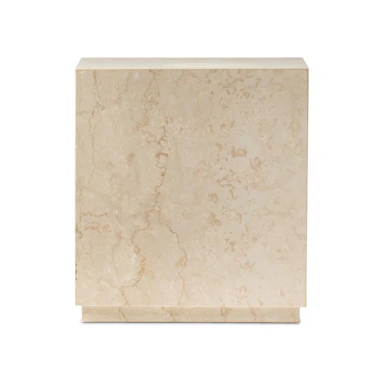 Alber Indoor / Outdoor Side Table - Cream Marble