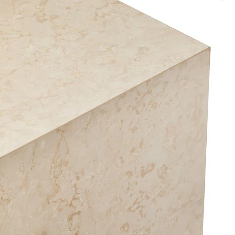 Alber Indoor / Outdoor Side Table - Cream Marble
