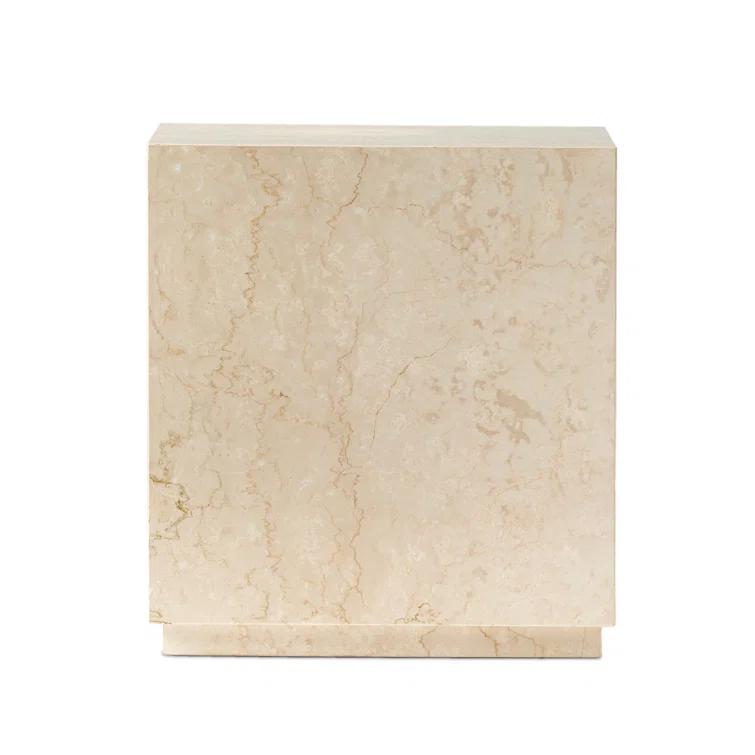 Alber Indoor / Outdoor Side Table - Cream Marble