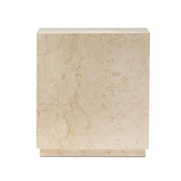 Alber Indoor / Outdoor Side Table - Cream Marble